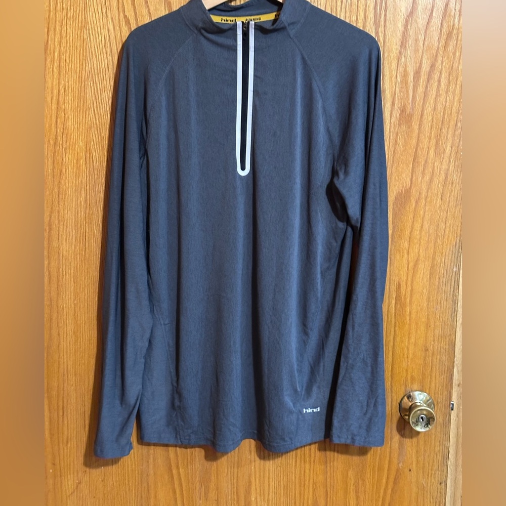 HIND running men’s large quarter‎ zip grey
